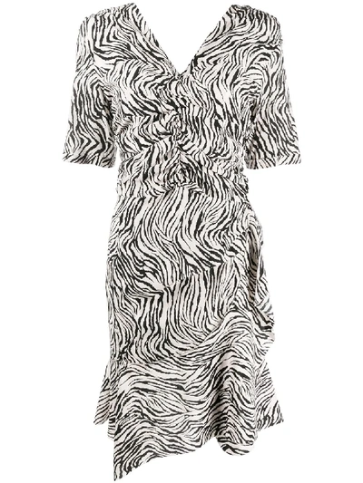 ISABEL MARANT ZEBRA-PRINT RUCHED DRESS