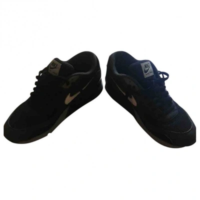 NIKE AIR MAX 90 BLACK SUEDE TRAINERS