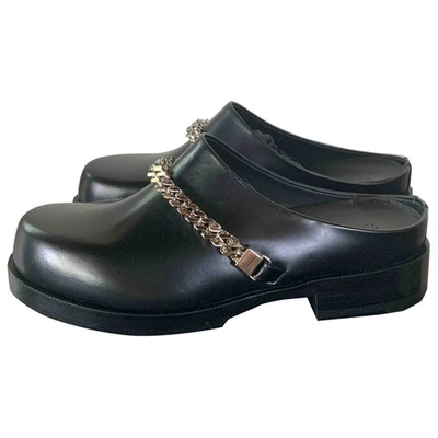 ALYX BLACK LEATHER MULES & CLOGS