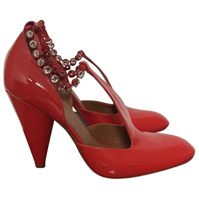 CELINE RED PATENT LEATHER HEELS