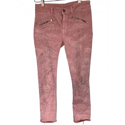 ZADIG & VOLTAIRE SPRING SUMMER 2019 PINK COTTON TROUSERS