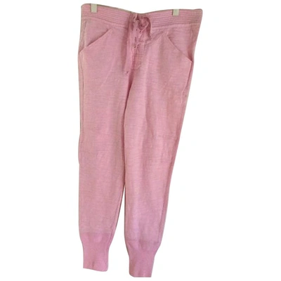 ISABEL MARANT PINK COTTON TROUSERS