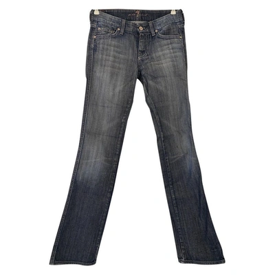 7 FOR ALL MANKIND NAVY COTTON - ELASTHANE JEANS