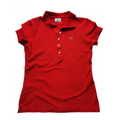 LACOSTE RED COTTON TOP