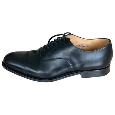 CHURCH'S BLACK LEATHER LACE UPS