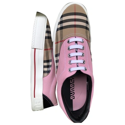 BURBERRY PINK RUBBER TRAINERS