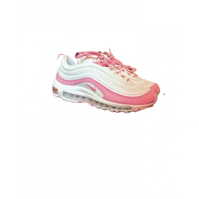 NIKE AIR MAX 97 PINK LEATHER TRAINERS