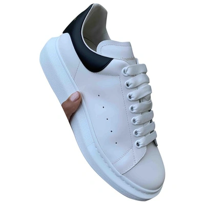 ALEXANDER MCQUEEN OVERSIZE WHITE LEATHER TRAINERS