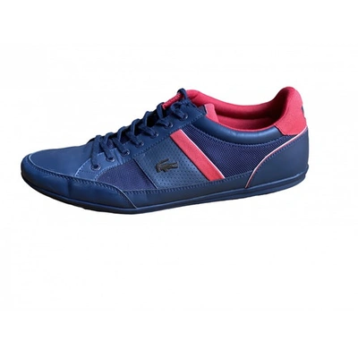 LACOSTE BLUE LEATHER TRAINERS