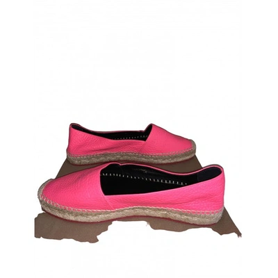 BURBERRY PINK LEATHER ESPADRILLES