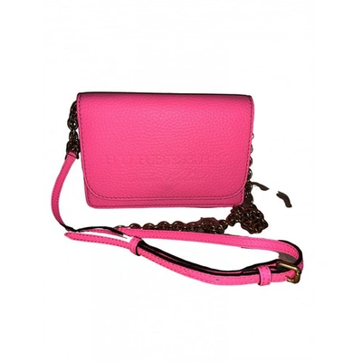 BURBERRY PINK LEATHER CLUTCH BAG