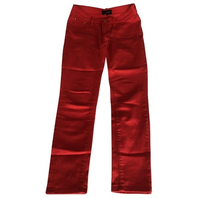 THE KOOPLES RED COTTON - ELASTHANE JEANS