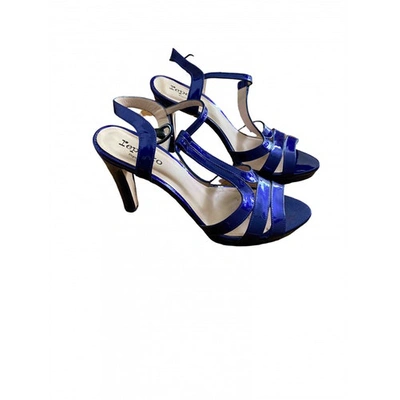 REPETTO BLUE PATENT LEATHER SANDALS