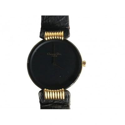 DIOR BLACK GOLD PLATED WATCH