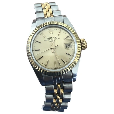 ROLEX LADY OYSTER PERPETUAL 26MM GOLD GOLD AND STEEL WATCH