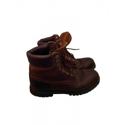 TIMBERLAND BROWN LEATHER BOOTS