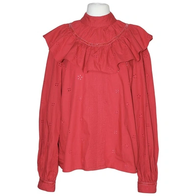 TOPSHOP TOPHOP  RED COTTON  TOP