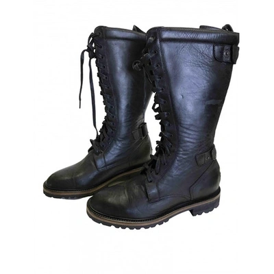 MATCHLESS BLACK LEATHER BOOTS