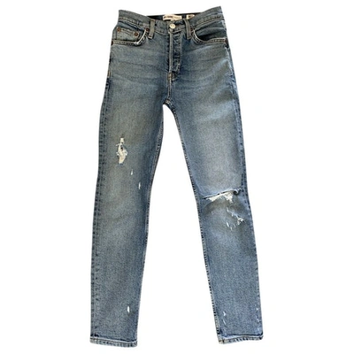 RE/DONE BLUE COTTON - ELASTHANE JEANS