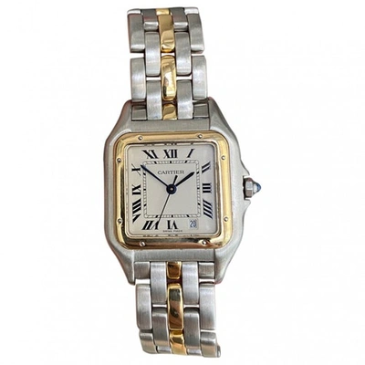 CARTIER PANTHÈRE GOLD GOLD AND STEEL WATCH