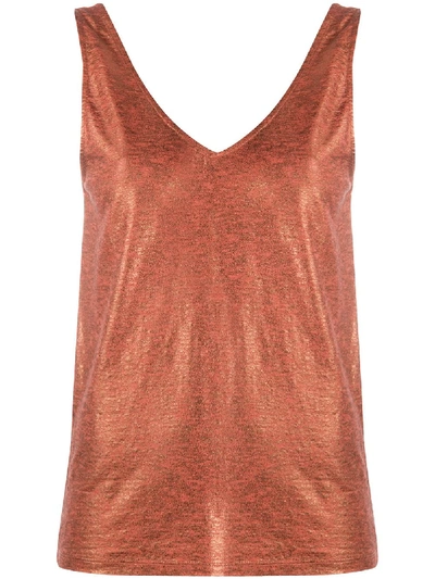 MAJESTIC METALLIC KNITTED VEST TOP