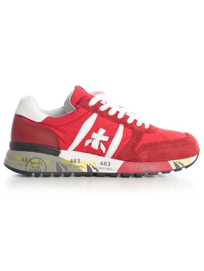 PREMIATA LANDER SNEAKERS LEATHER UPPER RUBBER SOLE RED