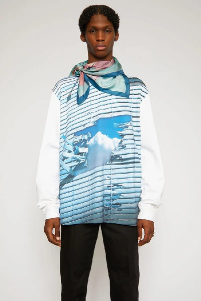 ACNE STUDIOS Surreal landscape-print t-shirt Optic White