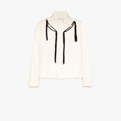 STEFAN COOKE SLASHED COTTON SHIRT JACKET