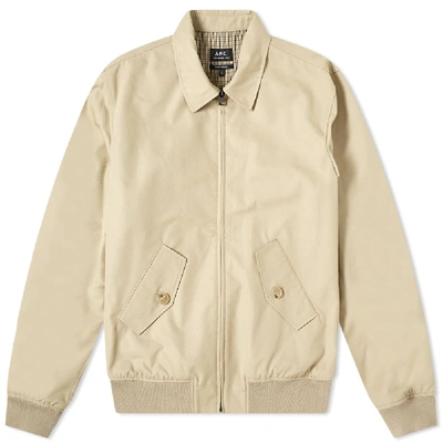 Apc A.p.c. Gaspard Harrington Jacket In Brown
