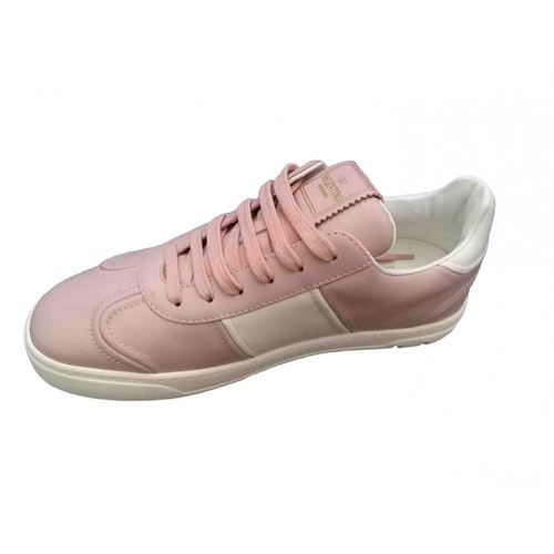 pink valentino rockstud trainers