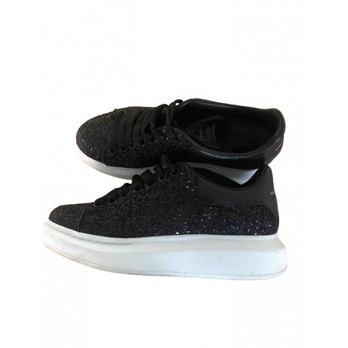 alexander mcqueen trainers black glitter