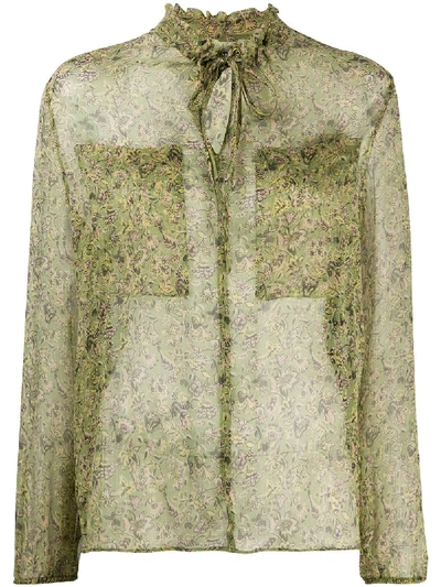 LUISA CERANO SEIDENBLUSE MIT BLUMEN-PRINT