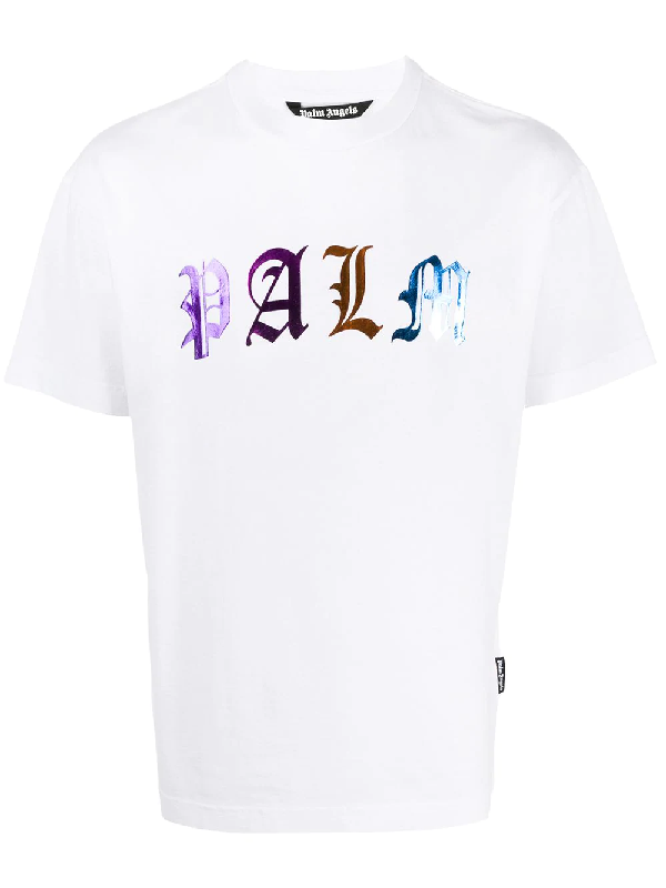 palm angels logo print t shirt