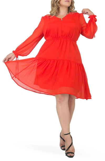 STANDARDS & PRACTICES STANDARDS & PRACTICES PRAIRIE CHIFFON LONG SLEEVE DRESS