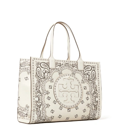 TORY BURCH ELLA PRINTED LEATHER TOTE BAG