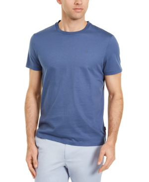 Shop Calvin Klein Men's Solid Jersey Liquid Touch T-shirt In Midstorm