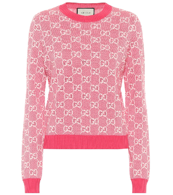 gucci pink and gold sweater