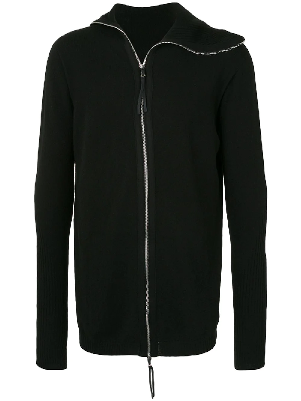 black cashmere zip up hoodie