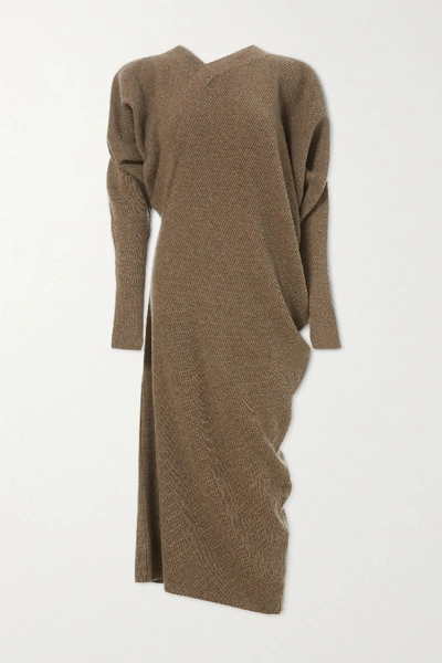 asymmetric merino wool dress Courreges Wool One-shoulder Midi Dress