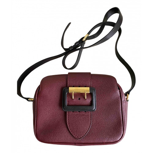 burgundy burberry belt