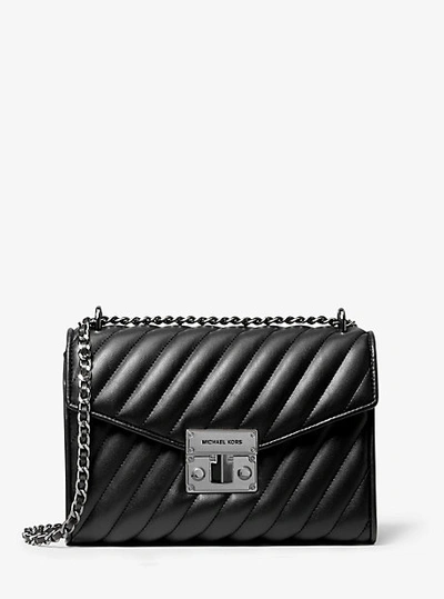 MICHAEL KORS ROSE MEDIUM QUILTED SHOULDER BAG