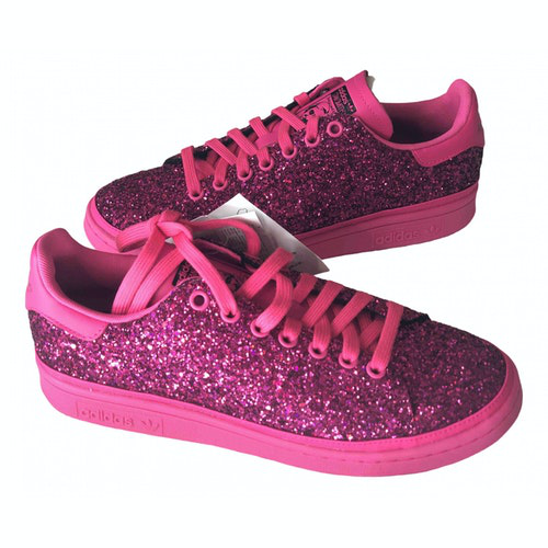 stan smith pink glitter