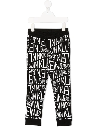 CALVIN KLEIN GRAPHIC-PRINT TRACK TROUSERS