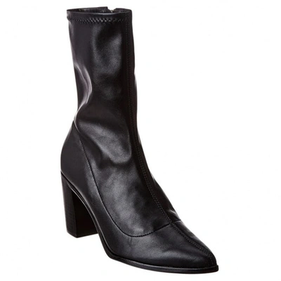 SCHUTZ BLACK LEATHER ANKLE BOOTS
