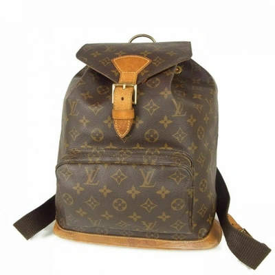 LOUIS VUITTON MONTSOURIS BROWN LEATHER BACKPACK
