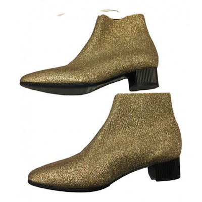ROBERT CLERGERIE GLITTER ANKLE BOOTS