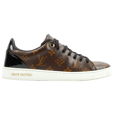 LOUIS VUITTON FRONTROW BROWN CLOTH TRAINERS