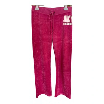 JUICY COUTURE PINK COTTON TROUSERS