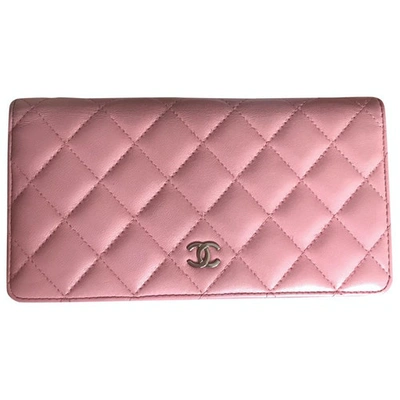 CHANEL TIMELESS/CLASSIQUE PINK LEATHER WALLET