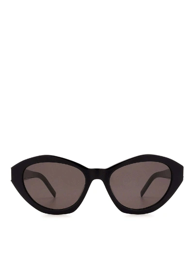 SAINT LAURENT SLM60 CAT EYE SUNGLASSES IN BLACK